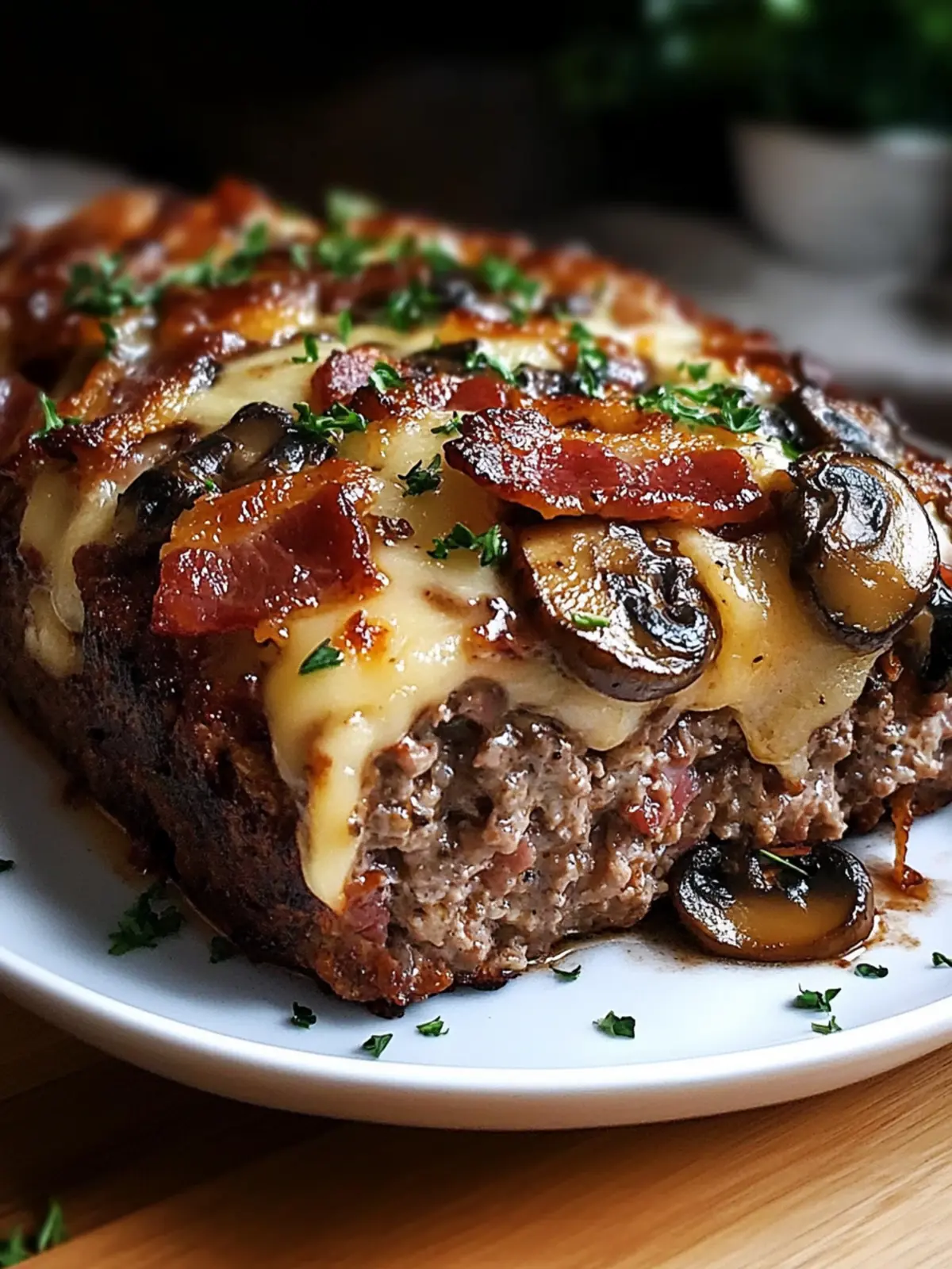 Irresistible Swiss Bacon Mushroom Meatloaf for Cozy Dinners 2 Swiss Bacon Mushroom Meatloaf