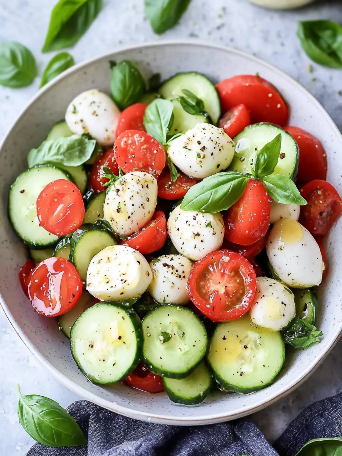 Cucumber Caprese Salad: A Fresh Twist on Classic Flavor 3 Cucumber Caprese Salad