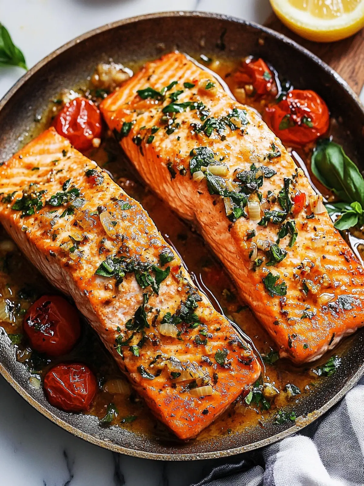 Tuscan Garlic Salmon Bliss: Quick, Healthy Dinner Delight 4 Tuscan Garlic Salmon