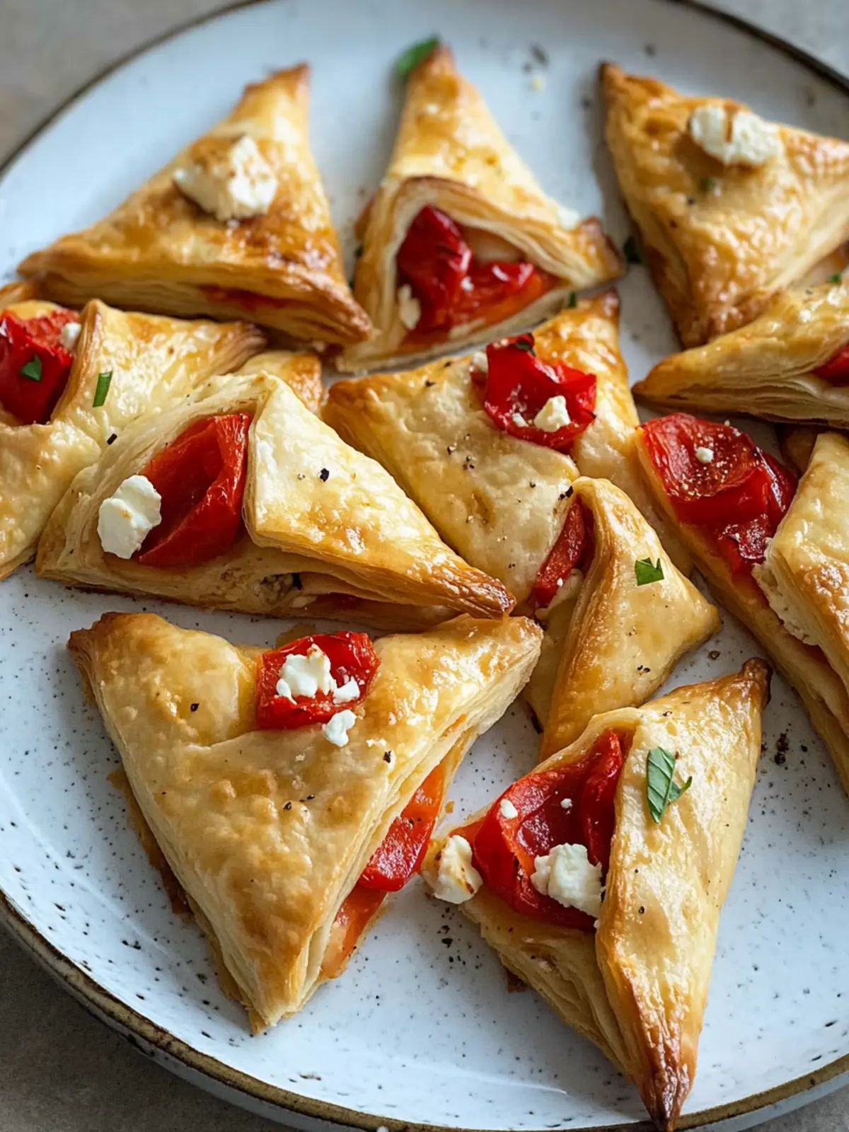 Savory Roasted-Red-Pepper and Feta Triangles You’ll Crave 3 Roasted-Red-Pepper and Feta Triangles