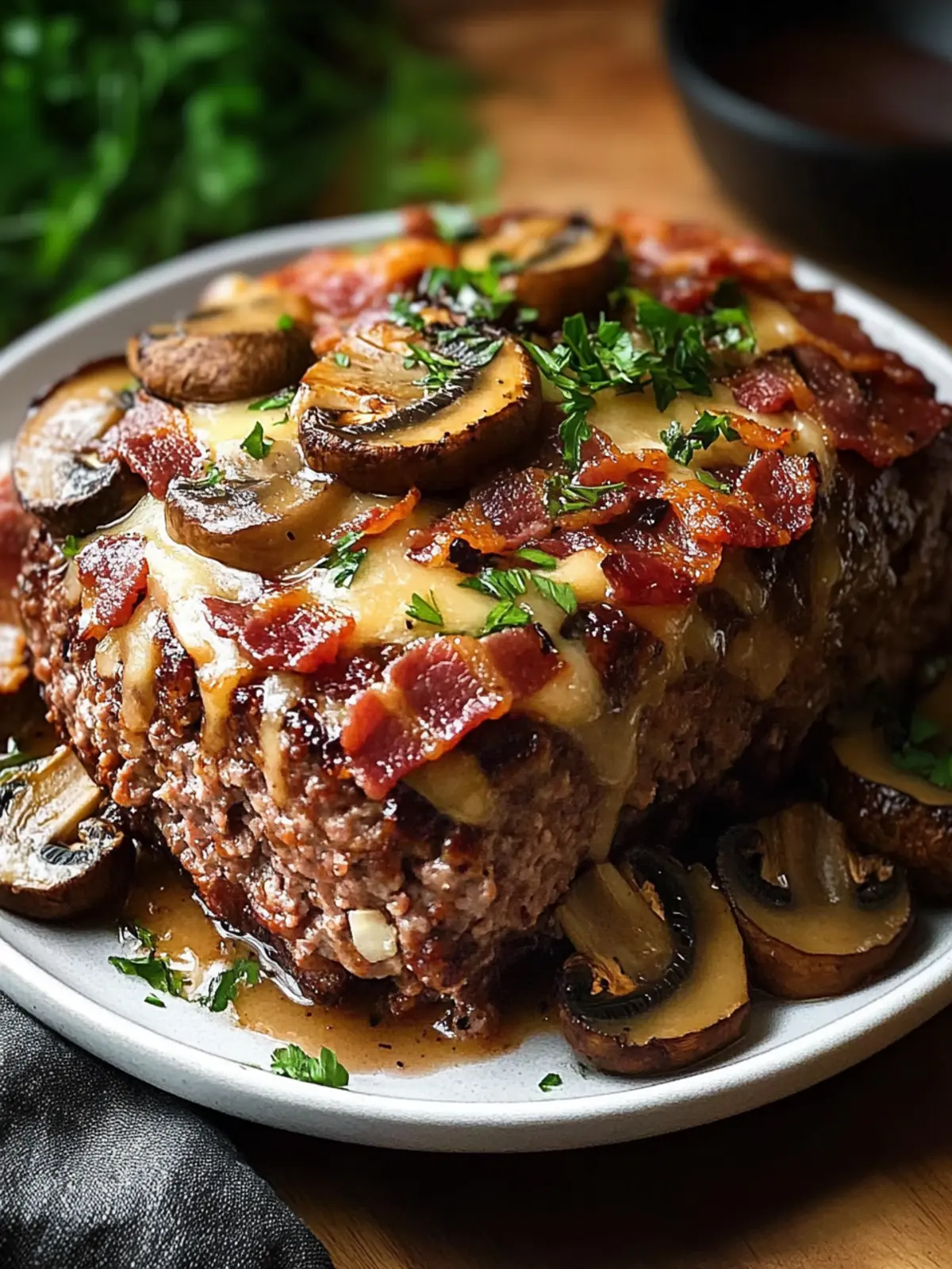 Irresistible Swiss Bacon Mushroom Meatloaf for Cozy Dinners 4 Swiss Bacon Mushroom Meatloaf