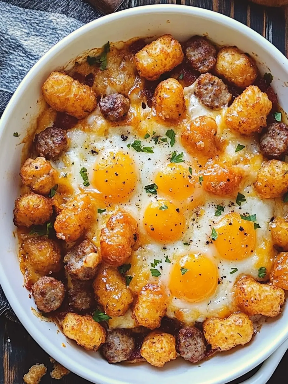 Sizzle Up Your Mornings with Tater Tot Sausage Breakfast Casserole 4 Tater Tot Sausage Breakfast