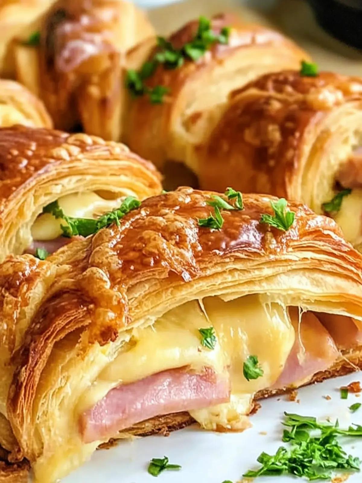 Baked Ham and Cheese Croissants With a Sweet Surprise 3 Baked Ham and Cheese Croissants