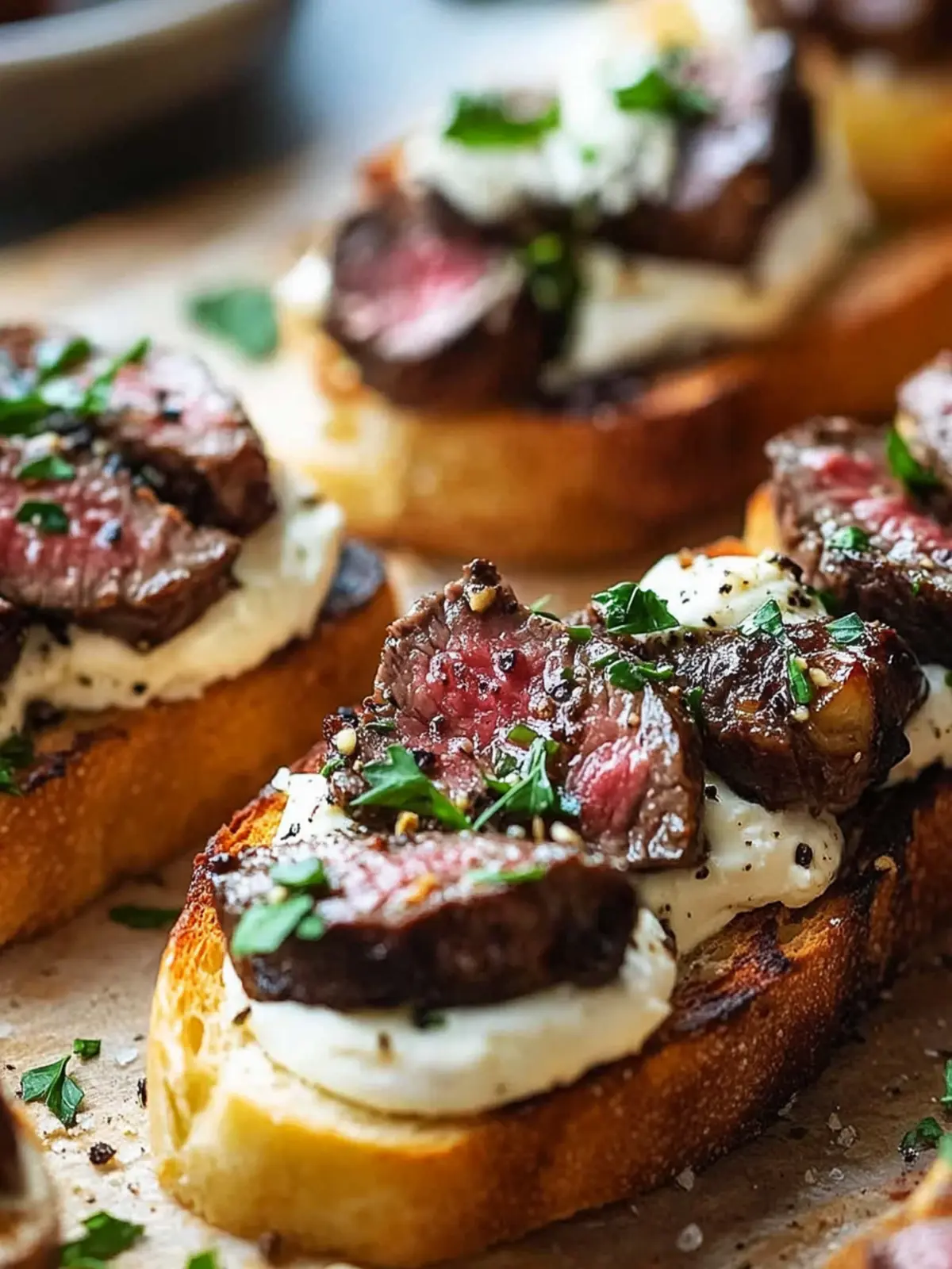 Savory Steak Crostini with Chimichurri You’ll Crave Forever 4 Steak Crostini