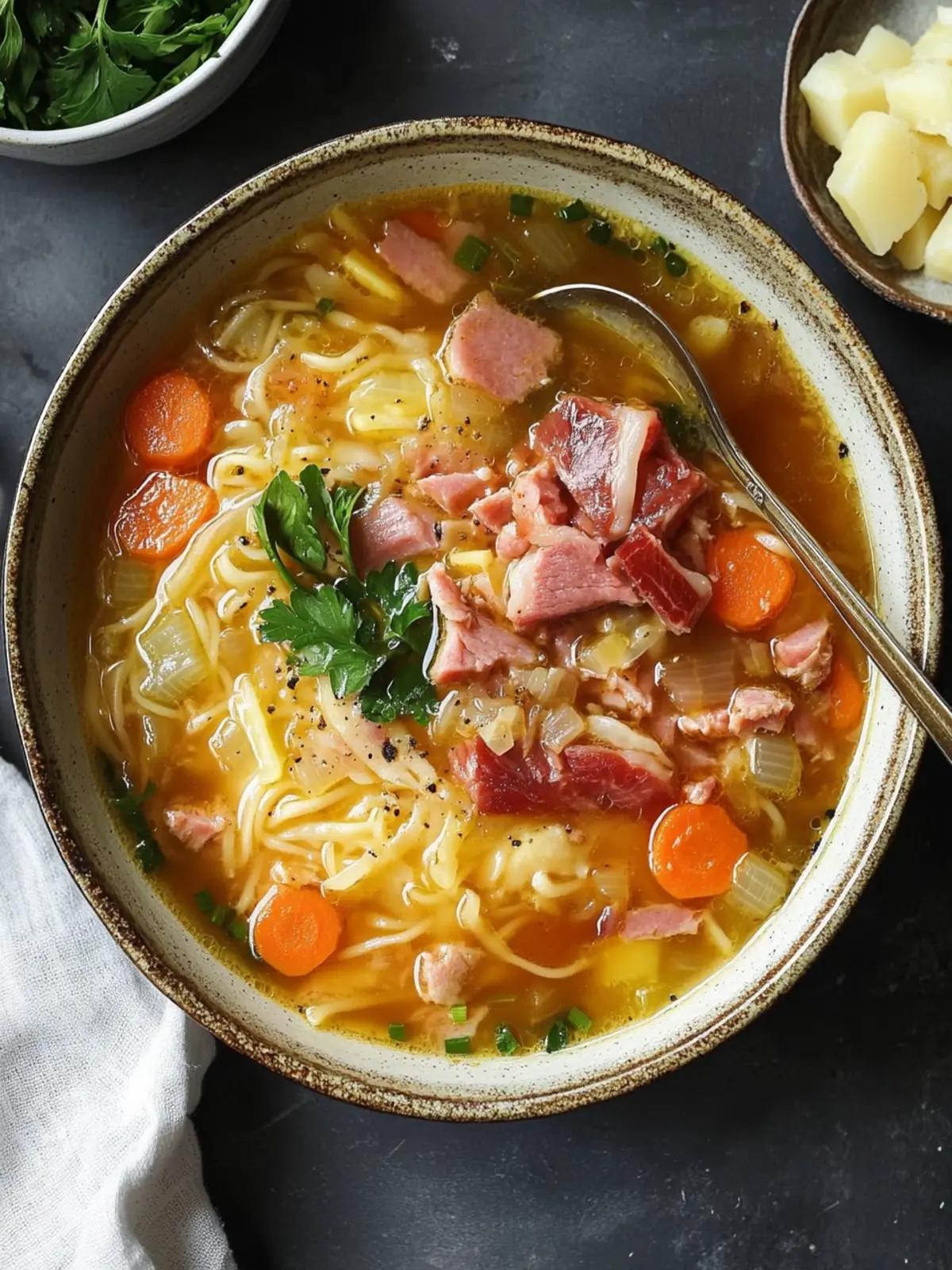 Savory Ham Bone Soup to Warm Your Soul with Greens 3 Ham Bone Soup