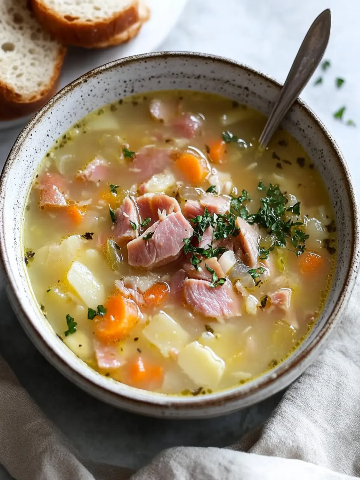 Savory Ham Bone Soup to Warm Your Soul with Greens 2 Ham Bone Soup