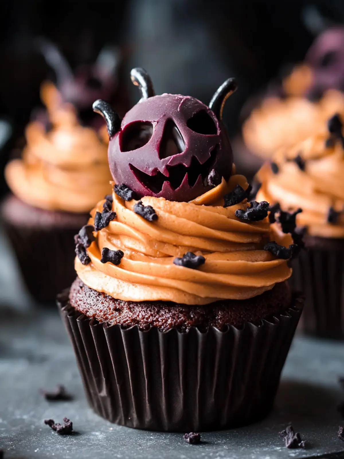 Vegan Halloween Cupcakes with Spooky Blackberry Surprise 3 Vegan Halloween Cupcakes