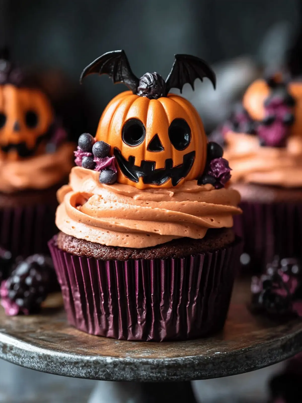 Vegan Halloween Cupcakes with Spooky Blackberry Surprise 5 Vegan Halloween Cupcakes