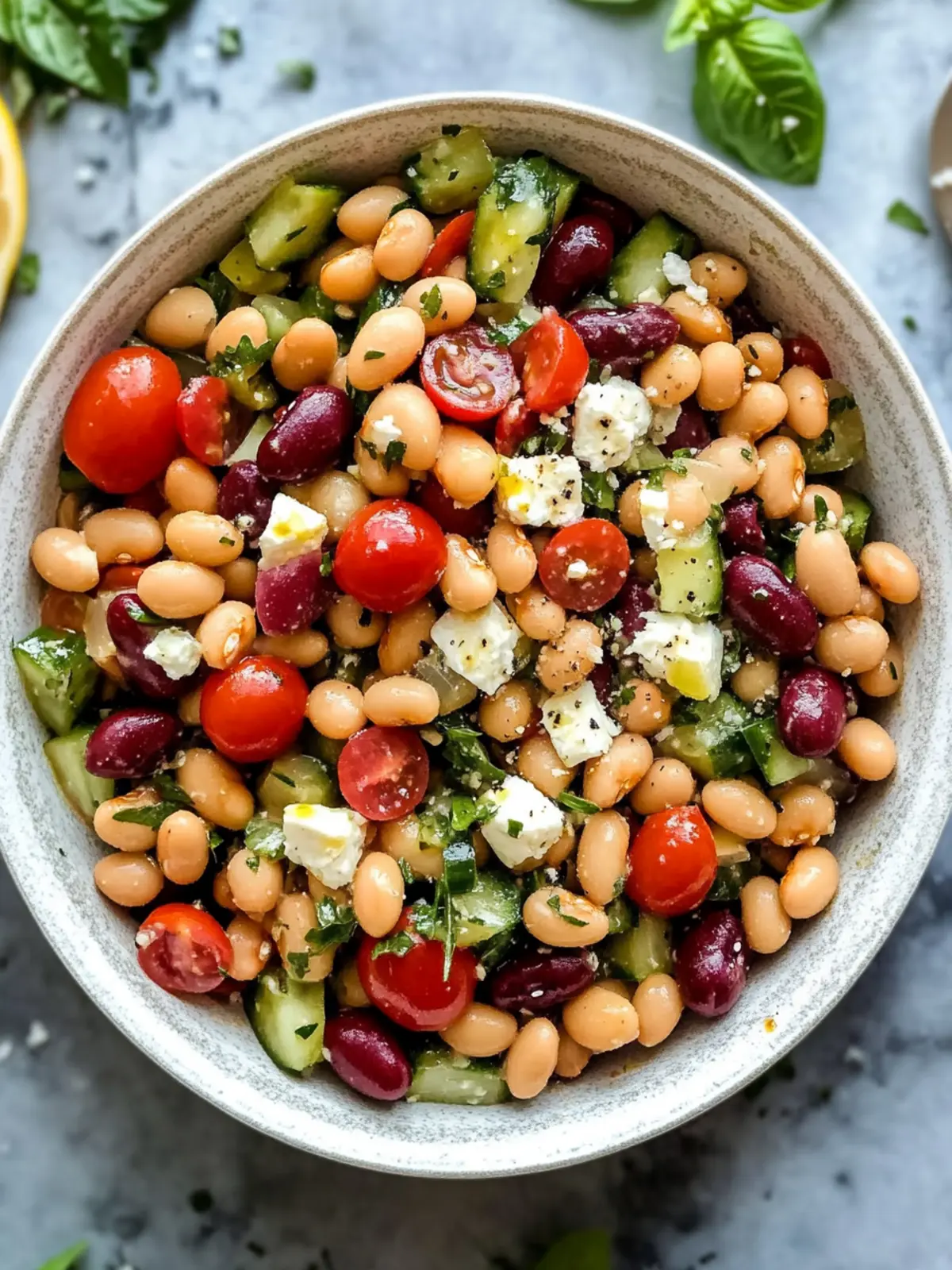 Simple Mediterranean Dense Bean Salad for Flavorful Meals 3 Mediterranean Dense Bean Salad