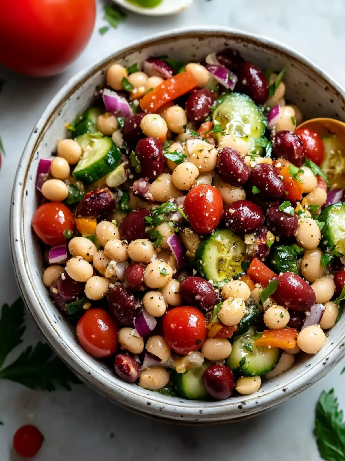 Simple Mediterranean Dense Bean Salad for Flavorful Meals 5 Mediterranean Dense Bean Salad