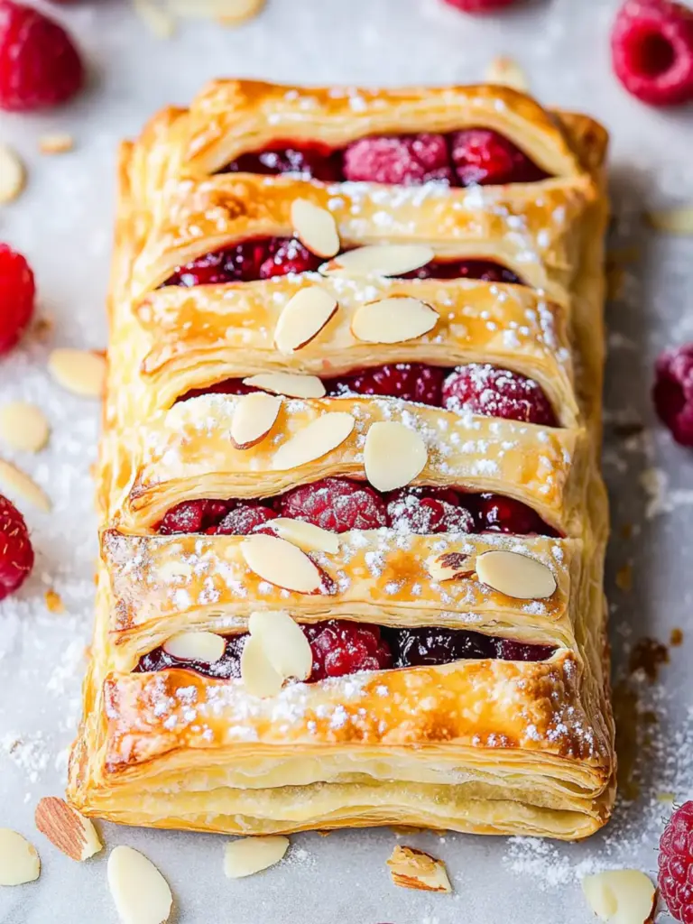 Raspberry Almond Puff Pastry Danish