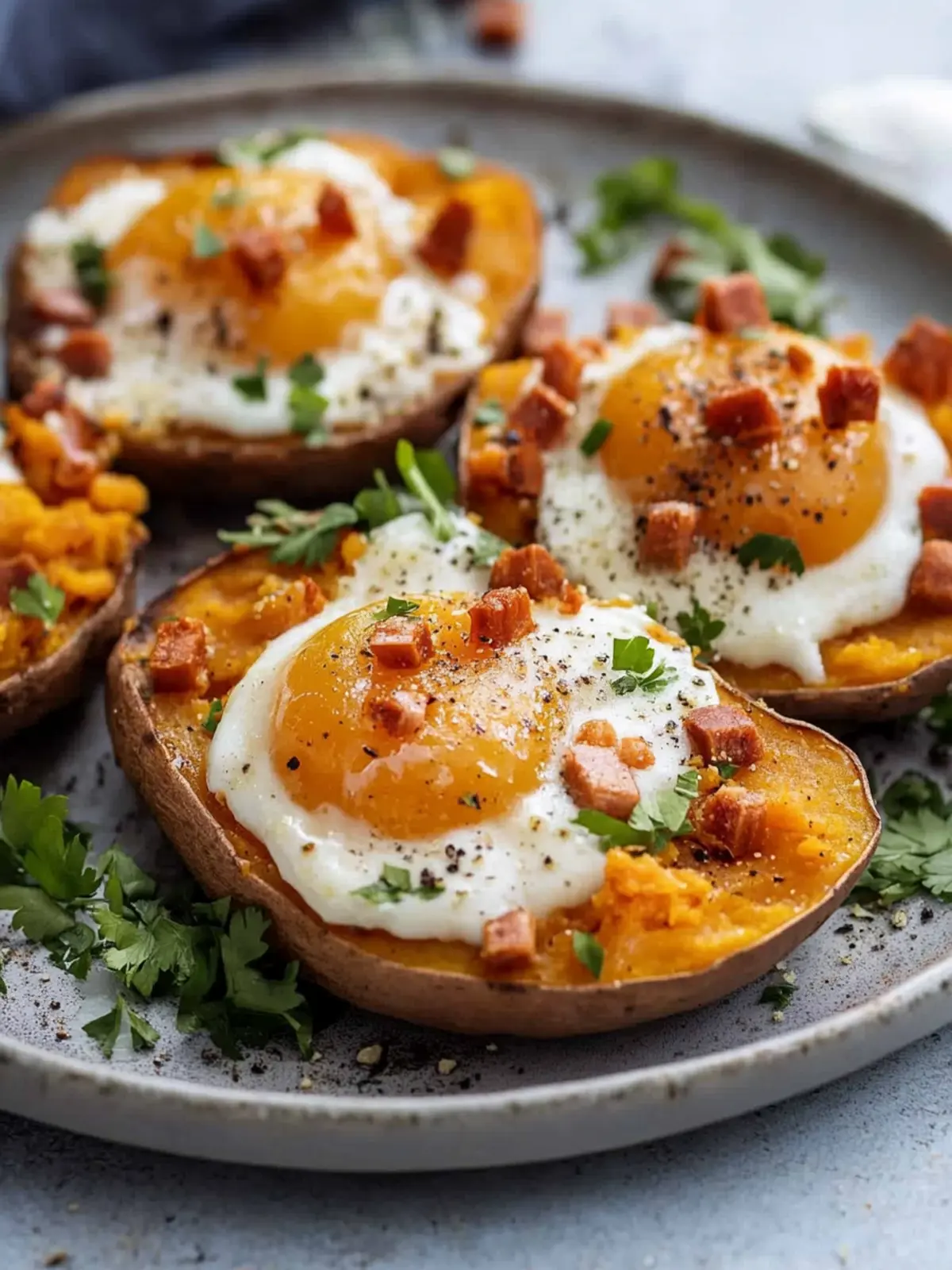 Savory Breakfast Sweet Potato with Bacon and Cheddar Delight 3 Breakfast Sweet Potato