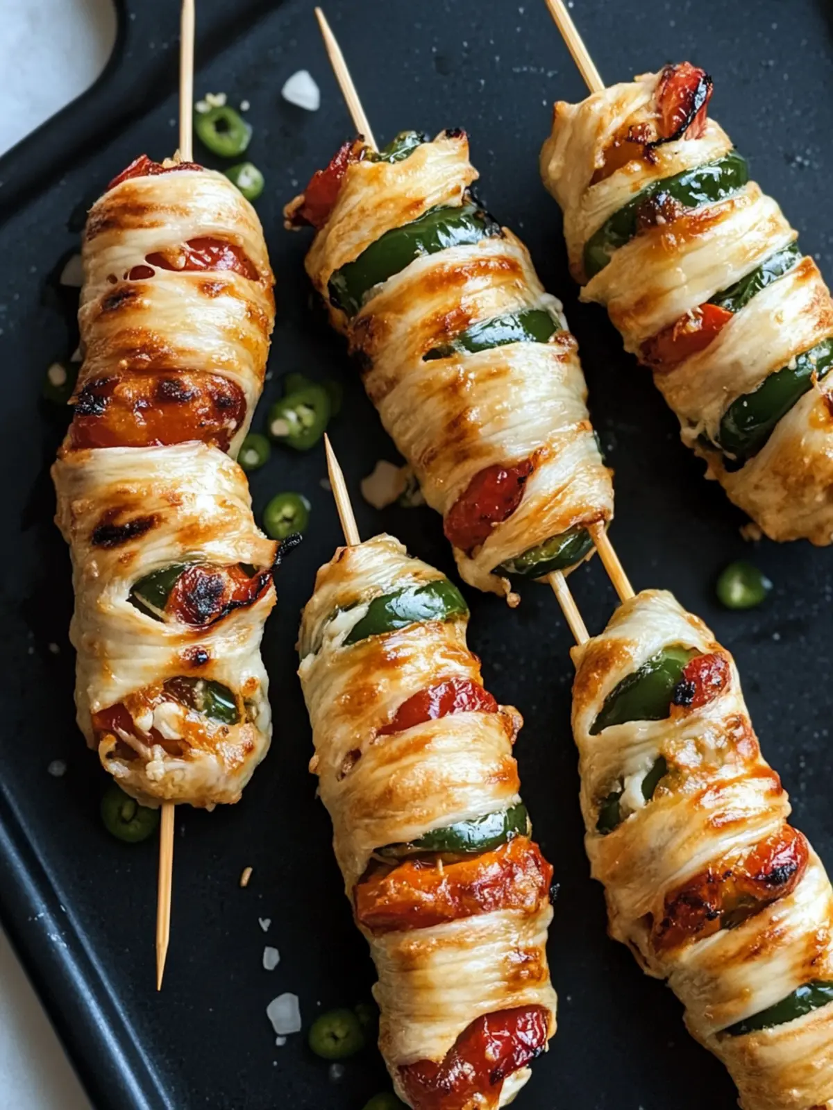 Mummy Jalapeño Popper Skewers That Wow at Every Party 5 Mummy Jalapeño Popper Skewers