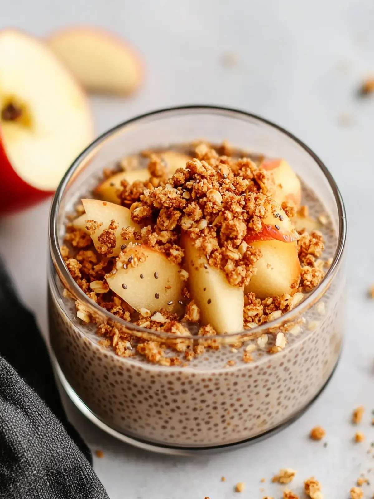 Apple Crumble Chia Pudding for a Cozy Fall Breakfast 3 Apple Crumble Chia Pudding