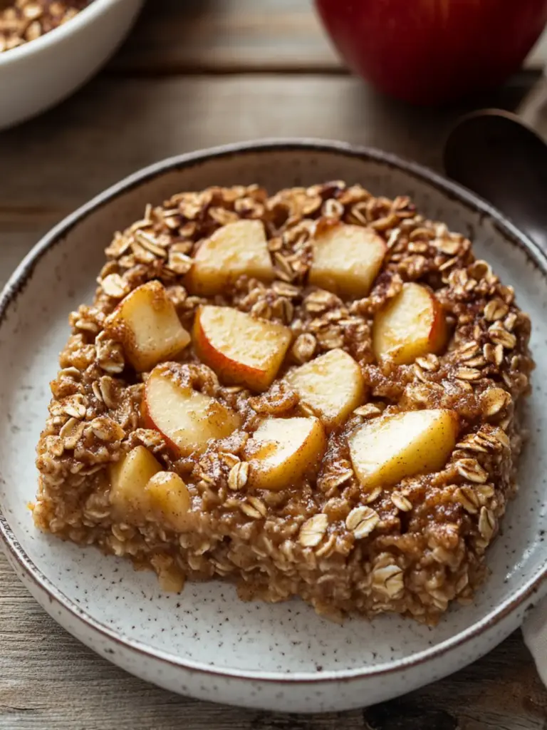 Amish-Style Apple and Cinnamon Baked Oatmeal