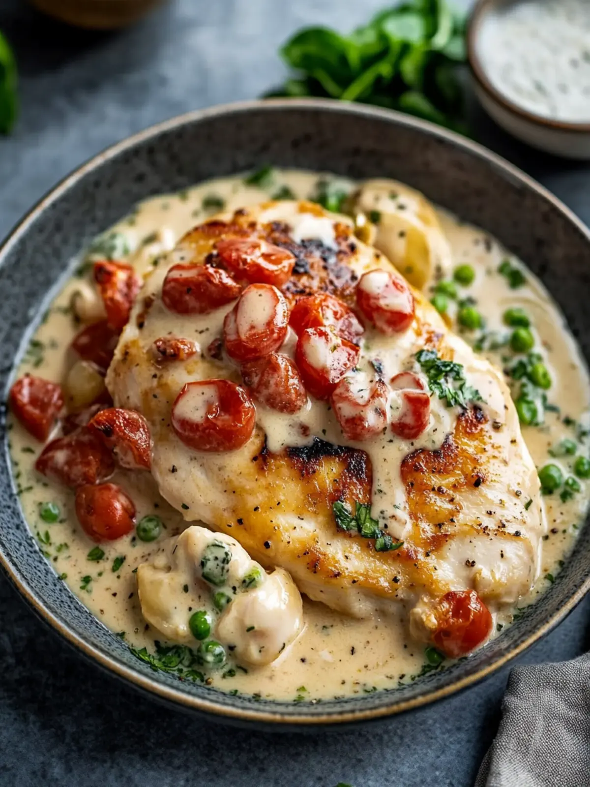 Creamy Chicken Supreme with Crispy Pancetta and Mushrooms 2 Creamy Chicken Supreme