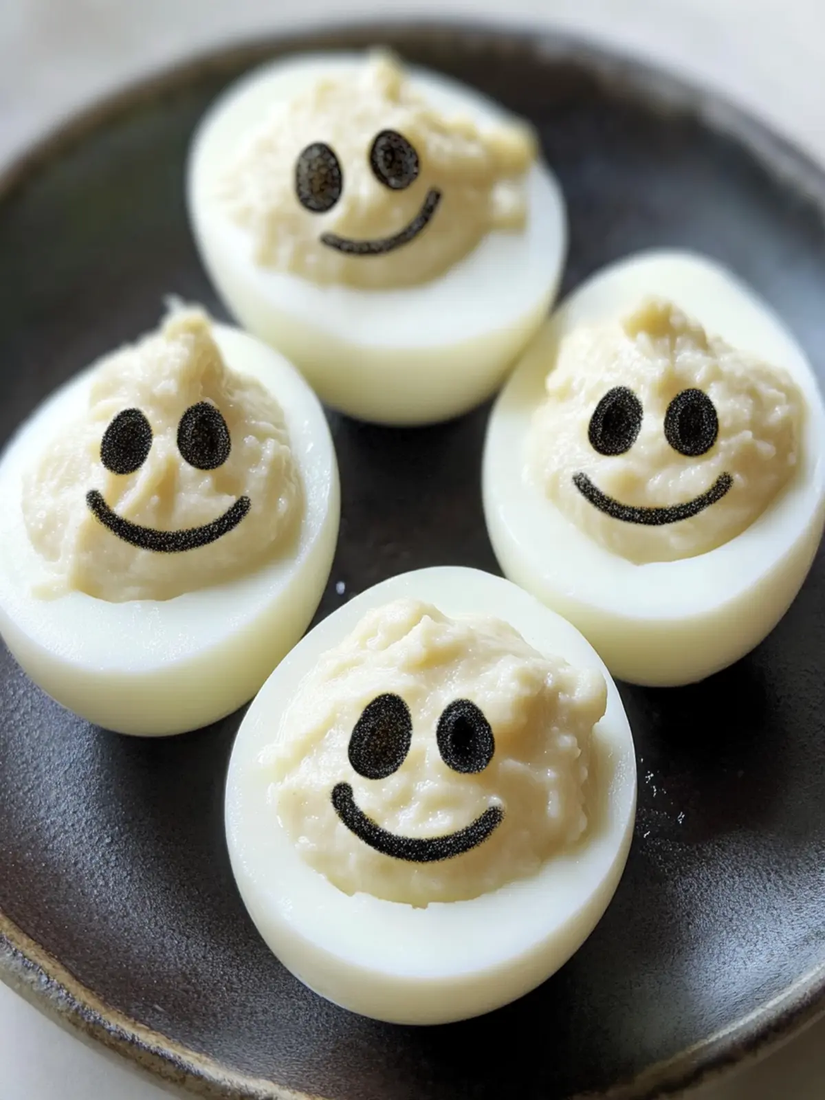 Spook-tacular Ghostly Deviled Egg Boats for Your Halloween Feast 3 Ghostly Deviled Egg Boats