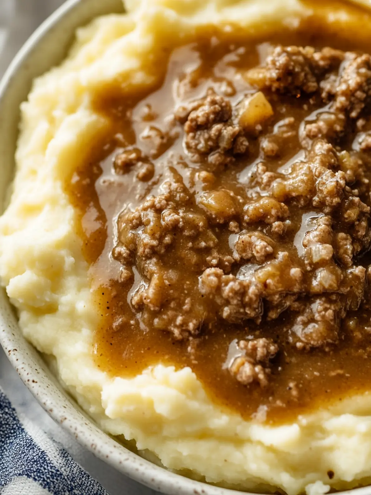 Ground Beef and Gravy Over Mashed Potatoes: Comfort on a Plate 3 Ground Beef and Gravy Over Mashed Potatoes
