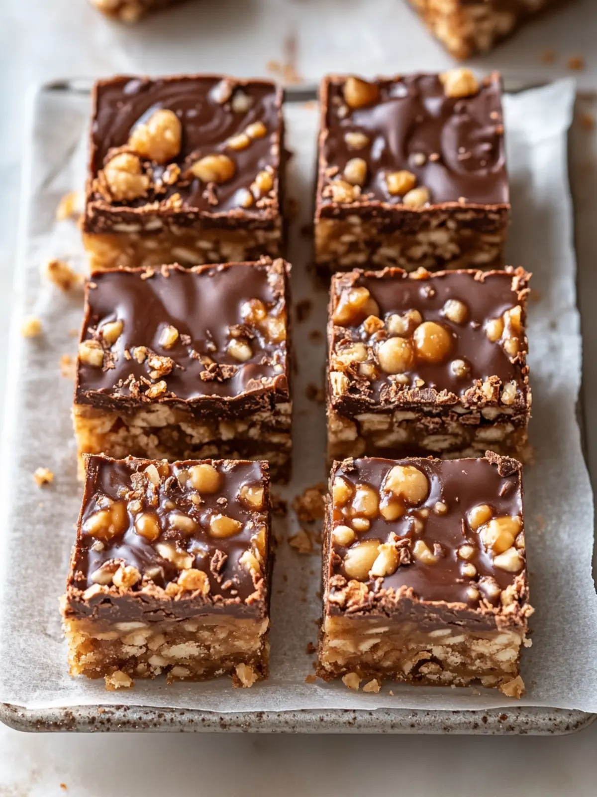 Decadent Caramel Chocolate Crunch Bars You'll Love to Share 5 Caramel Chocolate Crunch Bars