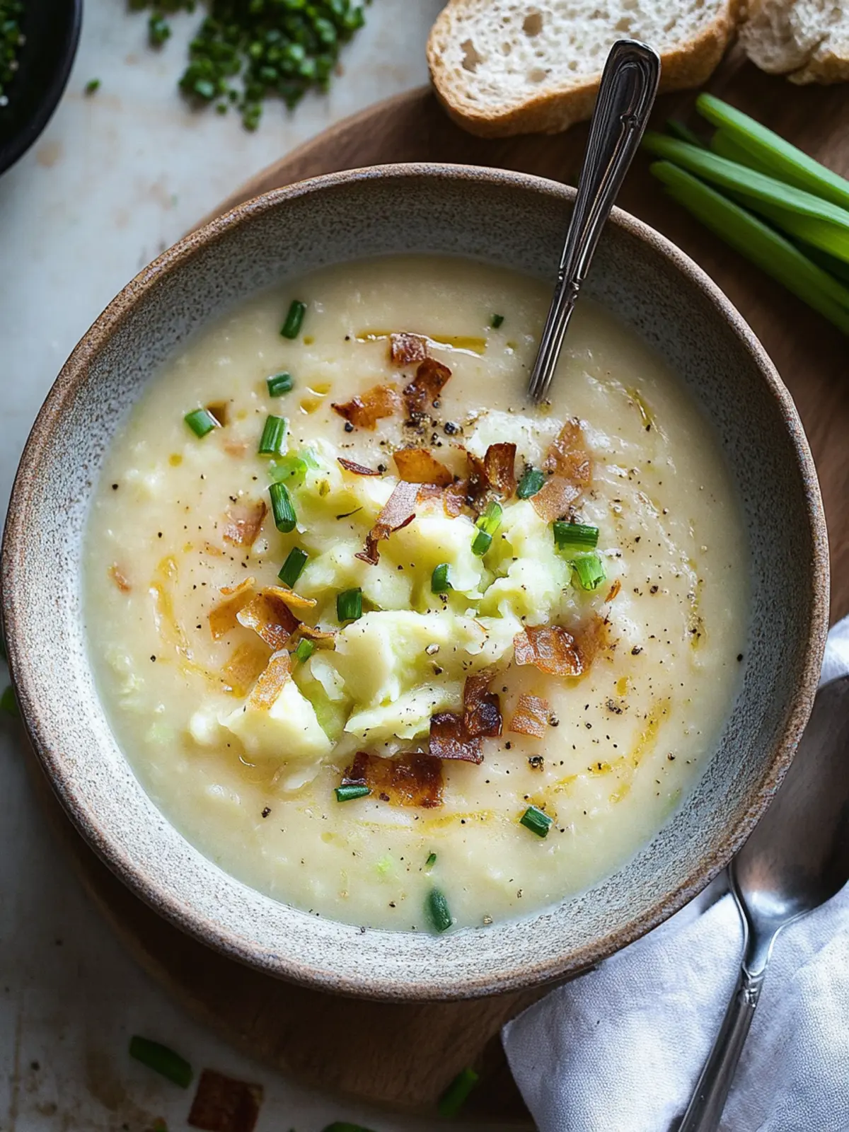 Creamy Colcannon Soup with Bacon for Cozy Chilly Nights 3 Colcannon Soup