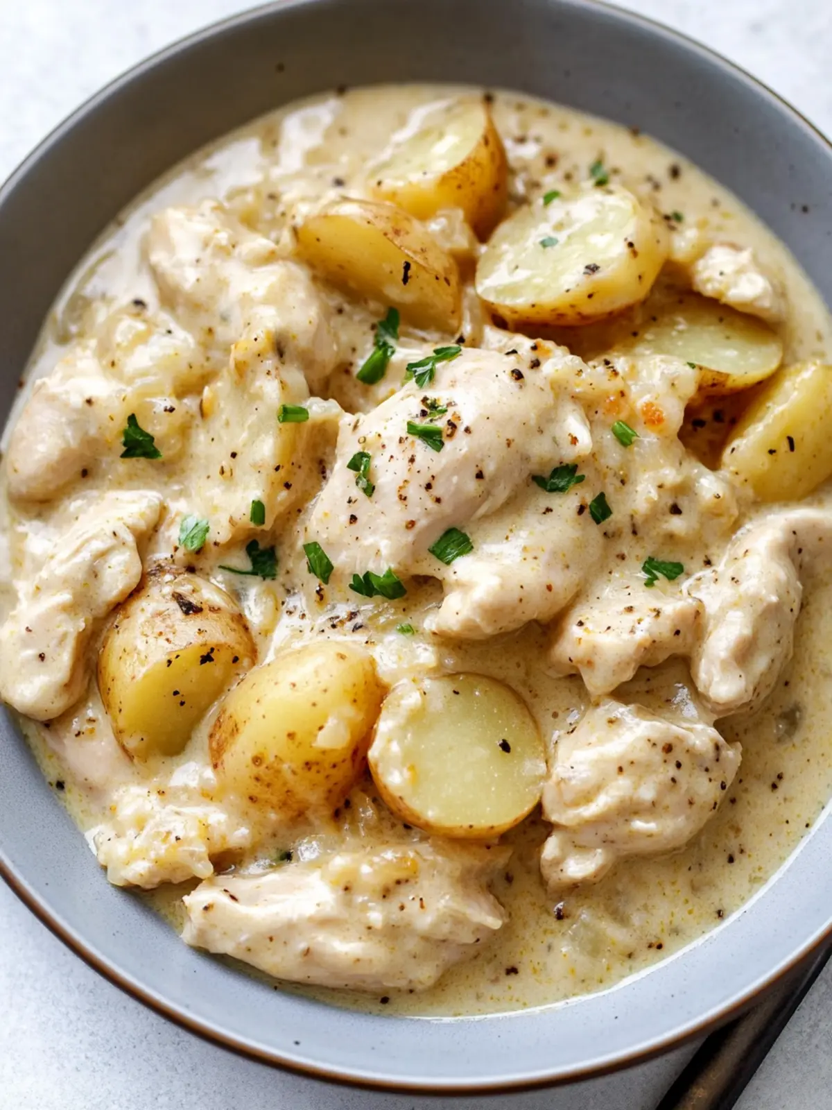 Slow Cooker Creamy Potato Chicken for Cozy Family Dinners 2 Slow Cooker Creamy Potato Chicken