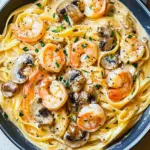 Creamy Shrimp Pasta with Mushrooms