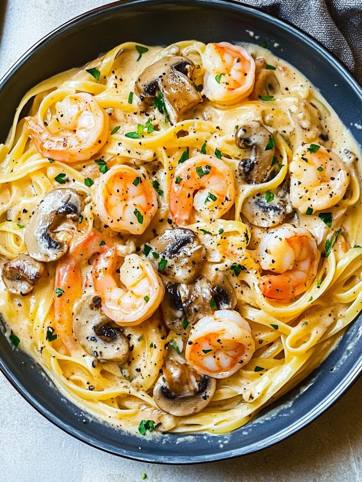 Creamy Shrimp Pasta with Mushrooms for Ultimate Comfort Food 5 Creamy Shrimp Pasta with Mushrooms