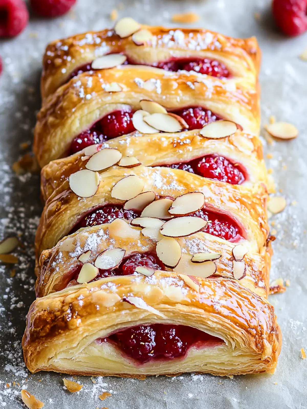 Raspberry Almond Puff Pastry Danish
