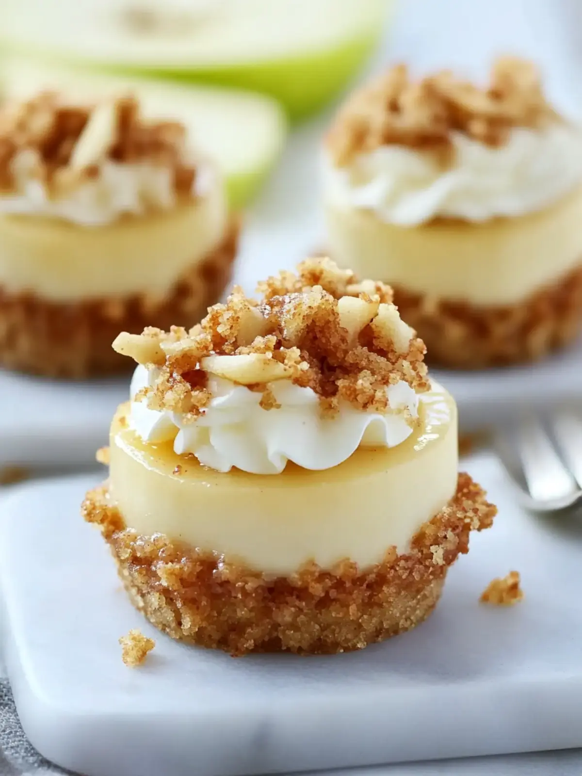 Irresistible Apple Crisp Mini Cheesecakes You’ll Love 2 Apple Crisp Mini Cheesecakes