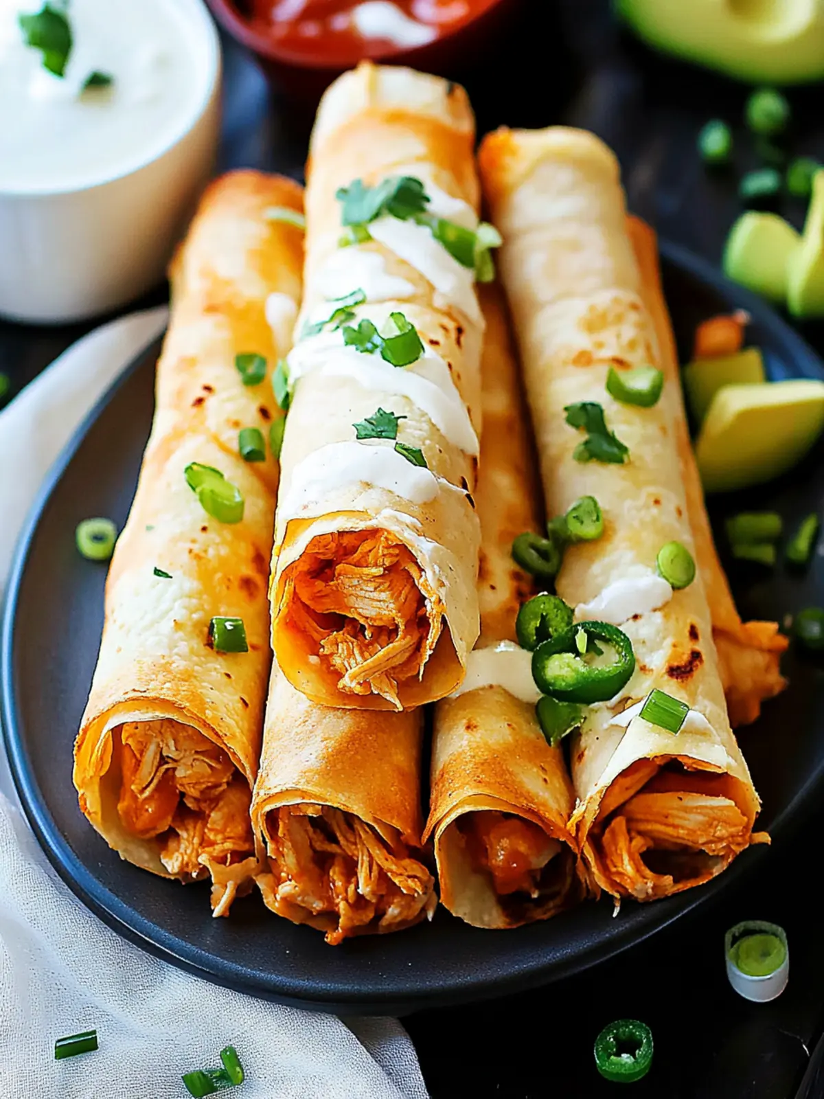 Baked Buffalo Chicken Taquitos: Your New Game Day Favorite 3 Baked Buffalo Chicken Taquitos