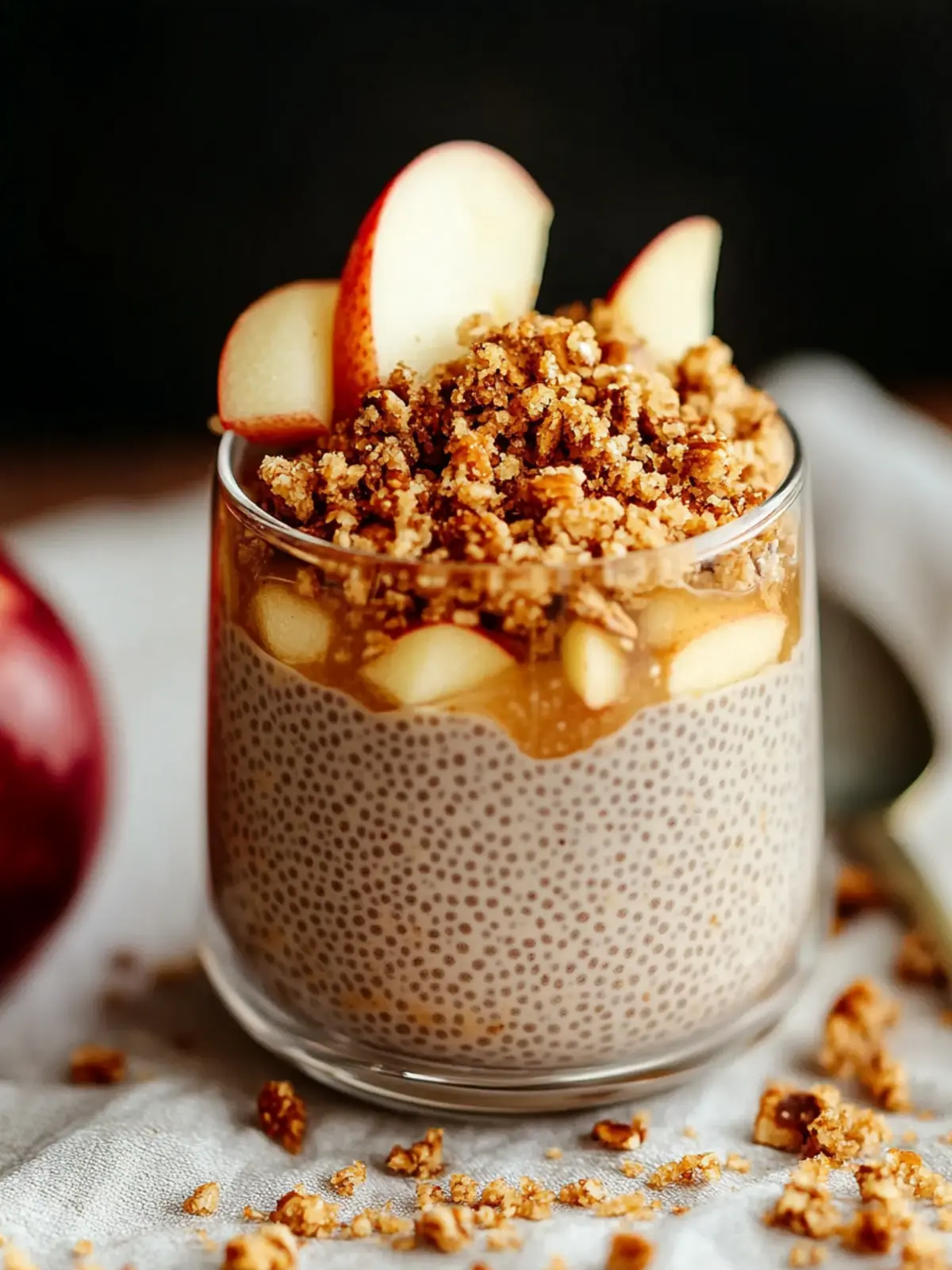 Apple Crumble Chia Pudding for a Cozy Fall Breakfast 5 Apple Crumble Chia Pudding