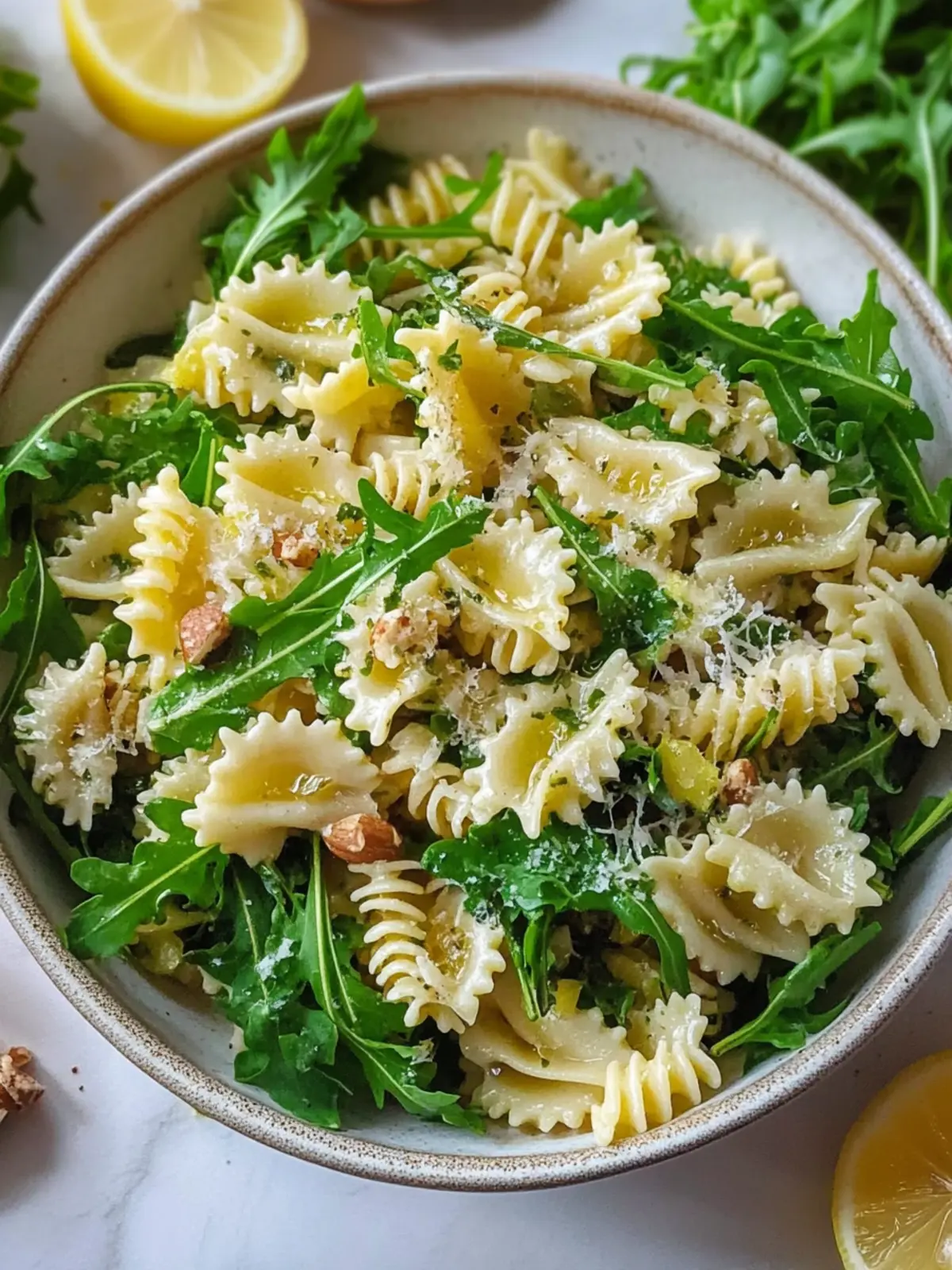 Zesty Lemon Arugula Pasta Salad for Effortless Summer Vibes 2 Lemon Arugula Pasta Salad