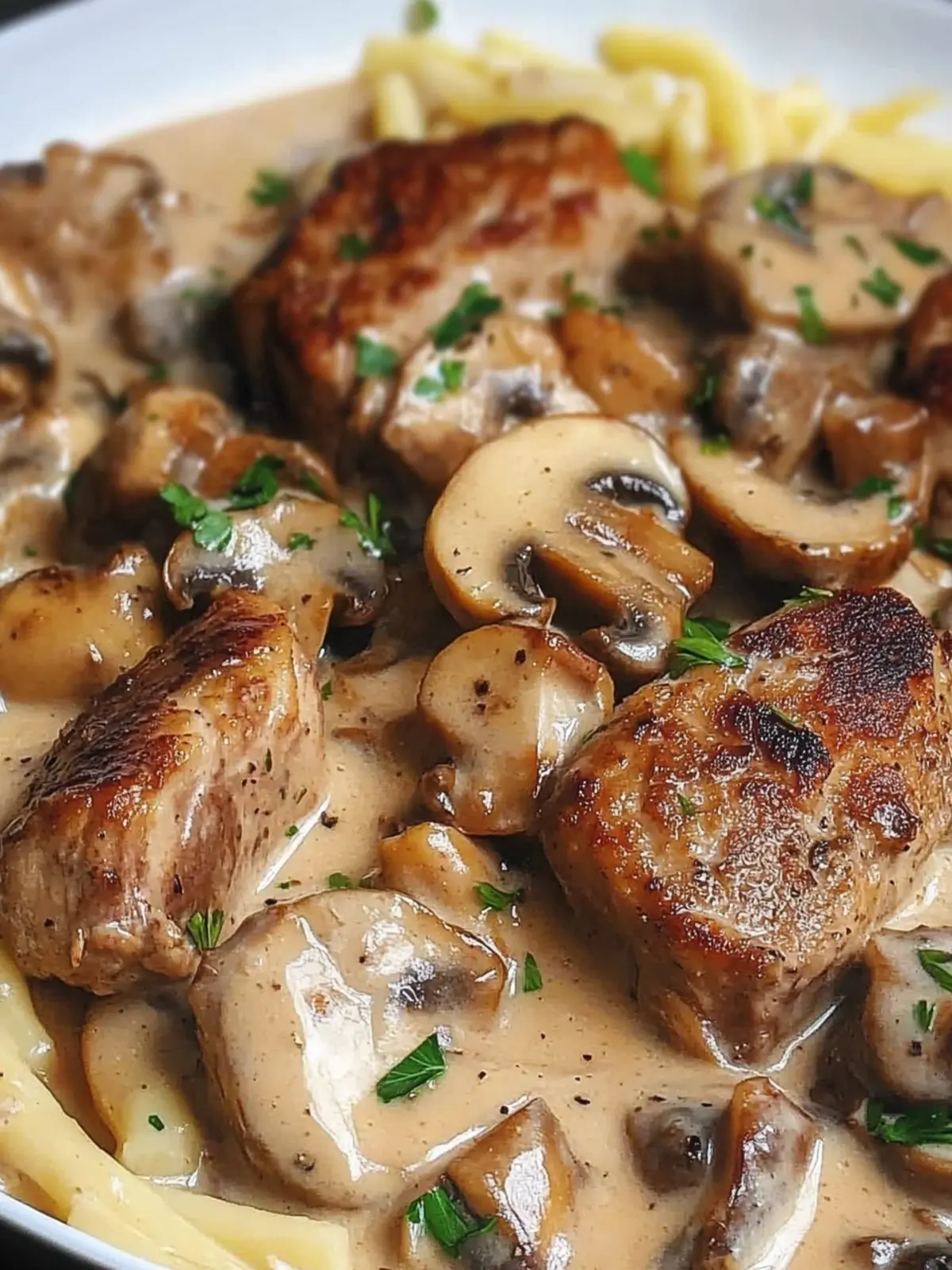 Savory Pork Tenderloin in Creamy Mushroom Sauce Awaits You 4 Pork Tenderloin in Creamy Mushroom Sauce