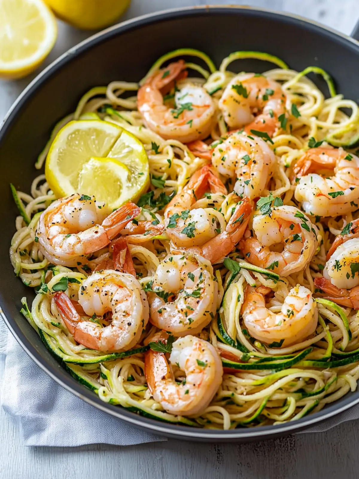 Delicious Shrimp Scampi with Zoodles for Quick Dinner Bliss 3 Shrimp Scampi with Zoodles