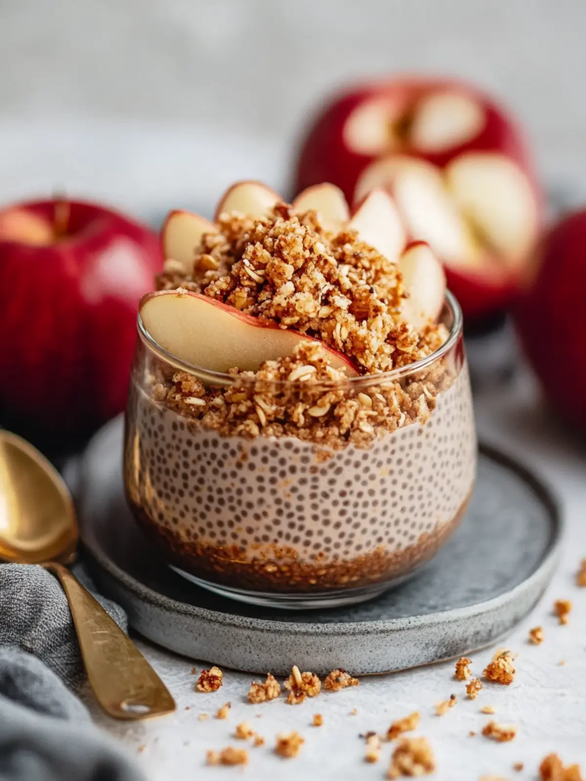 Apple Crumble Chia Pudding for a Cozy Fall Breakfast 4 Apple Crumble Chia Pudding