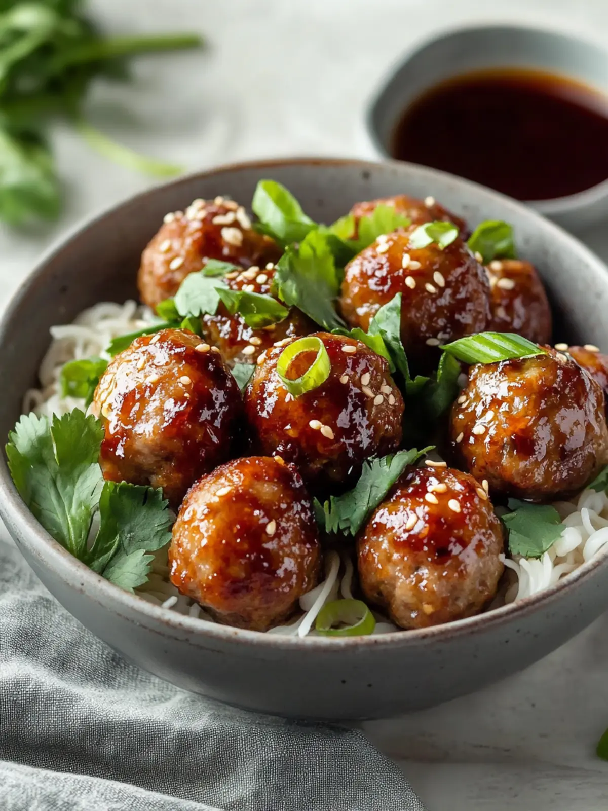 Irresistible Asian Meatballs in Sweet Hoisin Sauce Bliss 2 Asian Meatballs