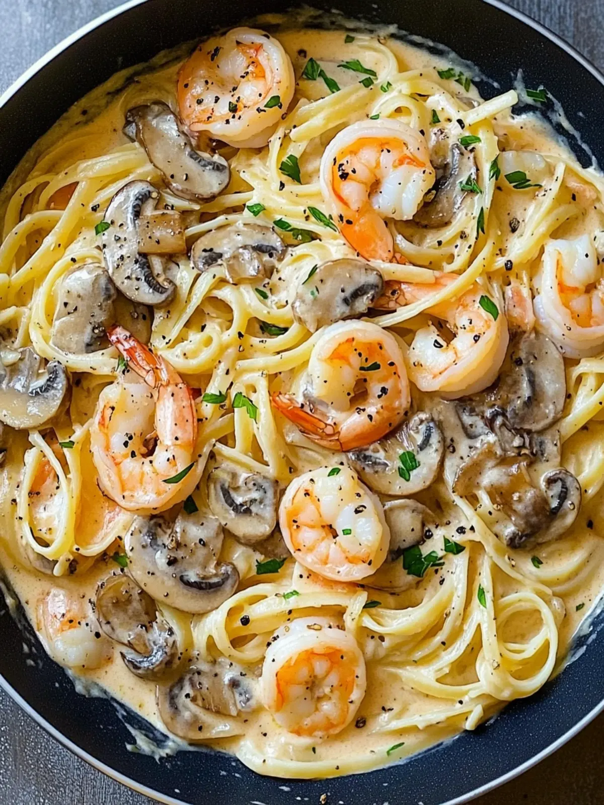 Creamy Shrimp Pasta with Mushrooms for Ultimate Comfort Food 4 Creamy Shrimp Pasta with Mushrooms