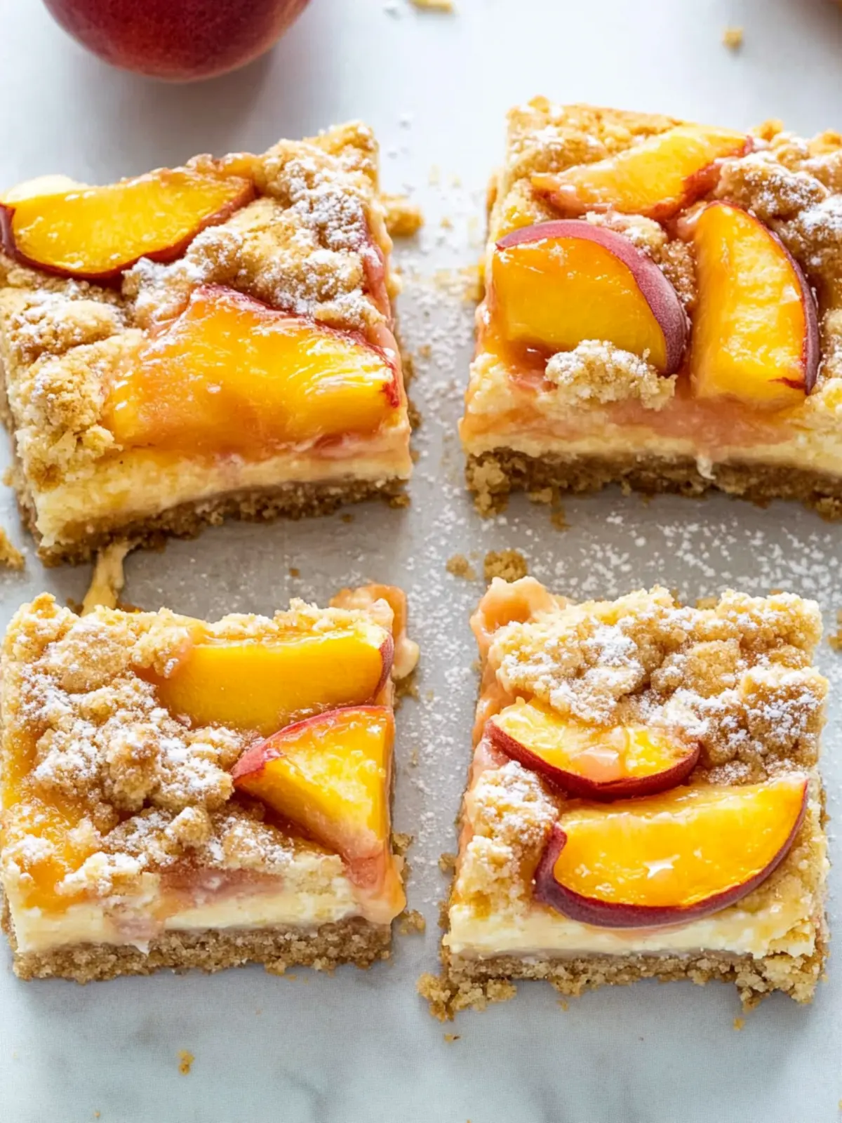 Sweet Peach Cobbler Cheesecake Bars That Steal the Show 4 Peach Cobbler Cheesecake Bars