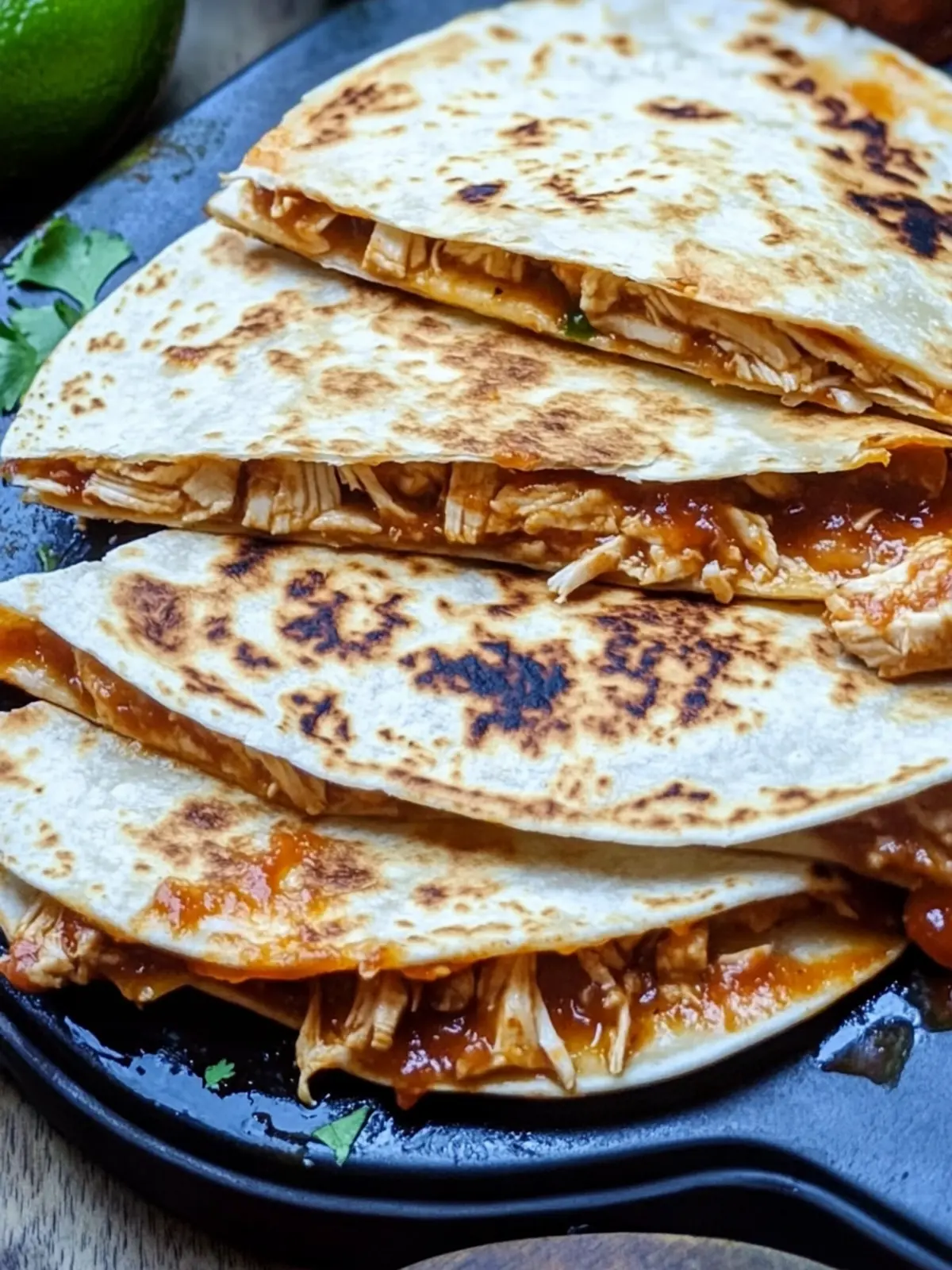 Savory BBQ Chicken Quesadilla: Quick & Perfect for Snacks! 3 BBQ Chicken Quesadilla
