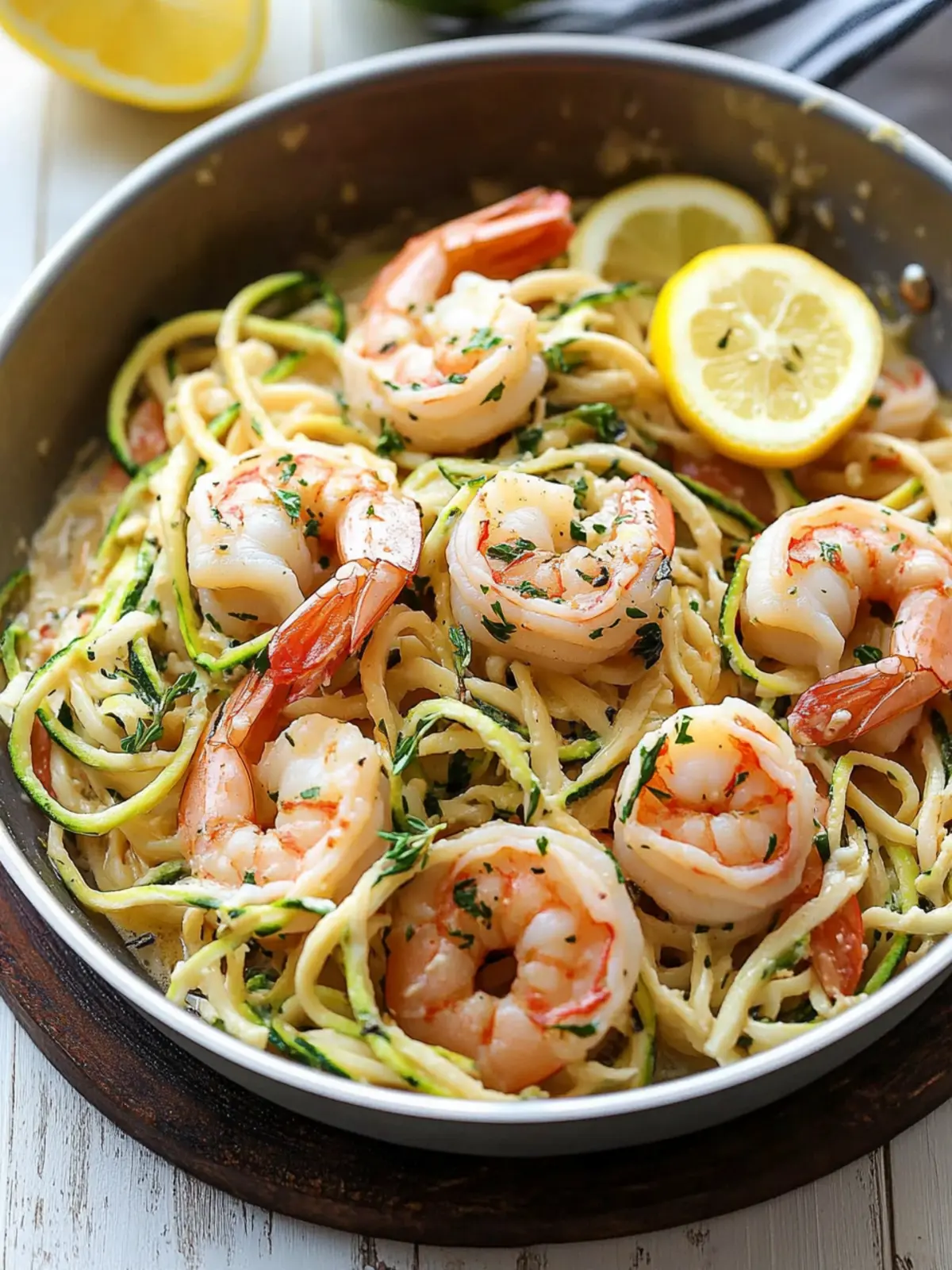 Delicious Shrimp Scampi with Zoodles for Quick Dinner Bliss 4 Shrimp Scampi with Zoodles