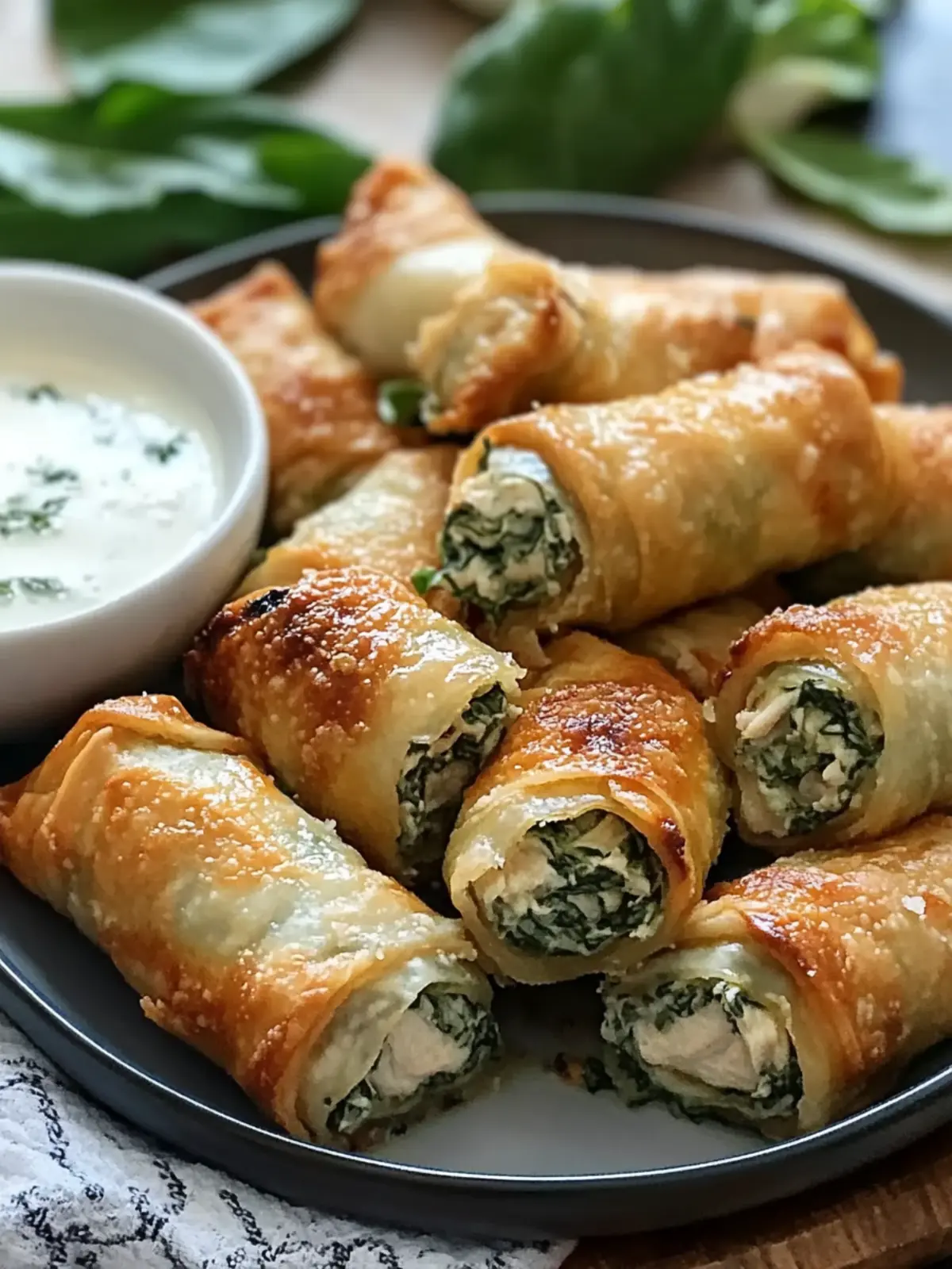Savory Greek Chicken and Spinach Rolls for a Cozy Feast 3 Greek Chicken and Spinach Rolls
