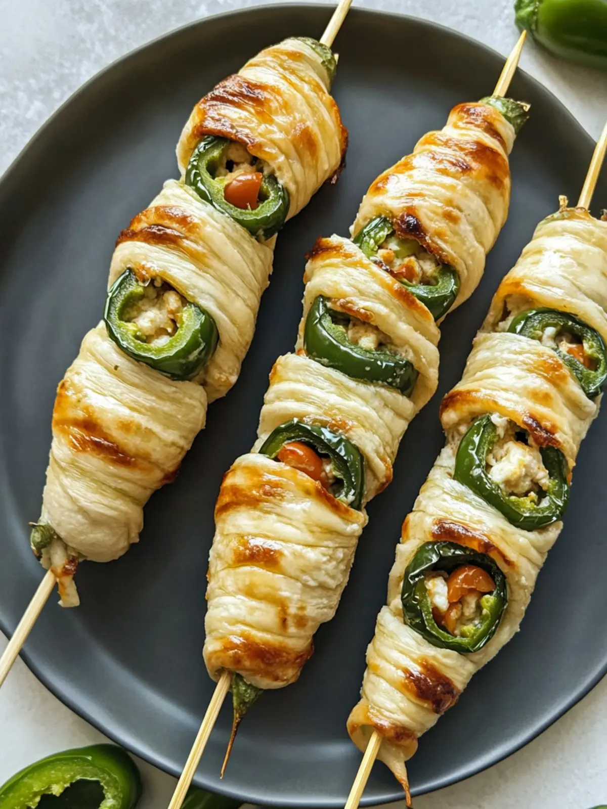 Mummy Jalapeño Popper Skewers That Wow at Every Party 4 Mummy Jalapeño Popper Skewers