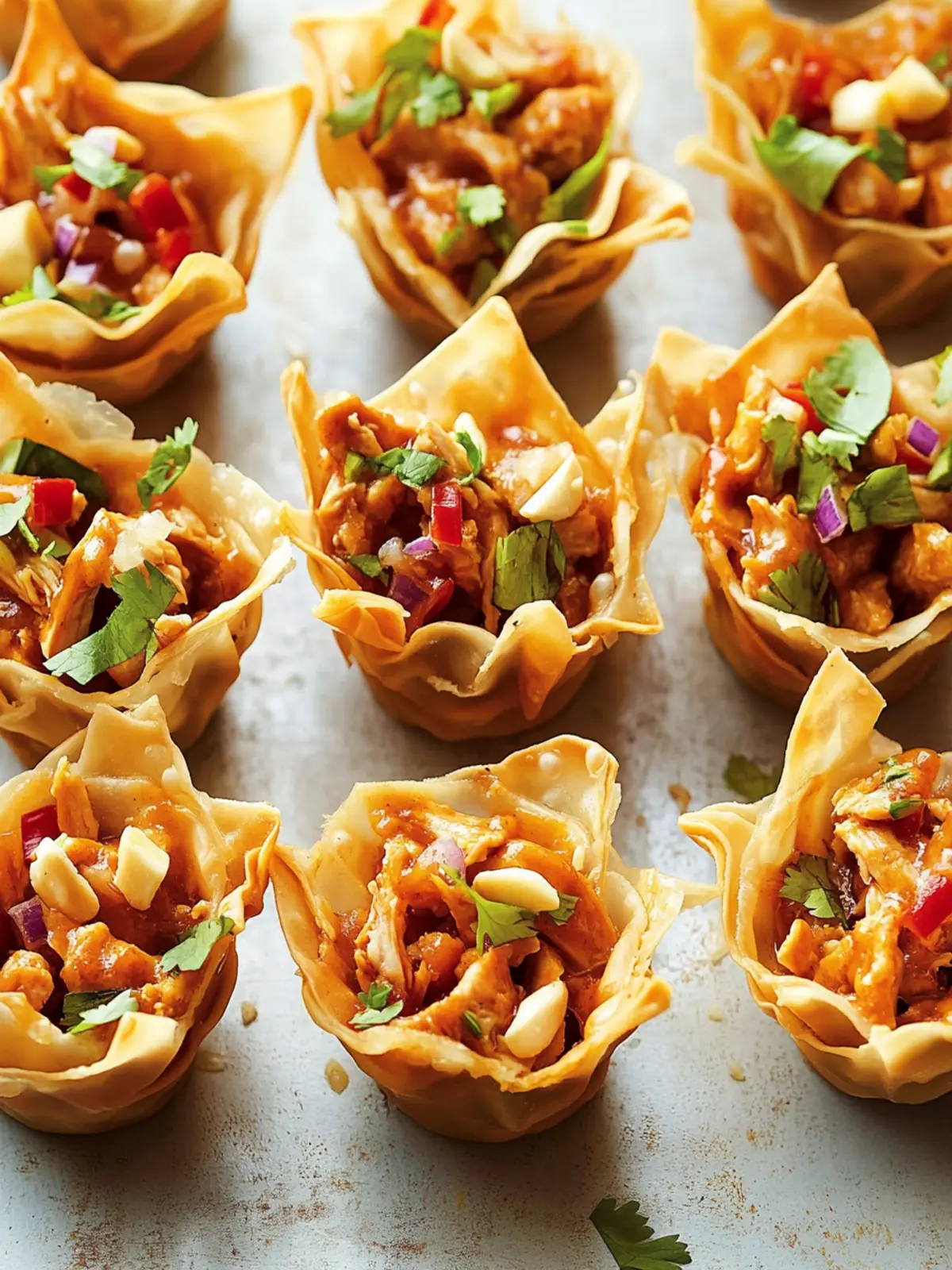 Irresistible Peanut Chicken Wonton Cups You’ll Crave Forever 2 Peanut Chicken Wonton Cups