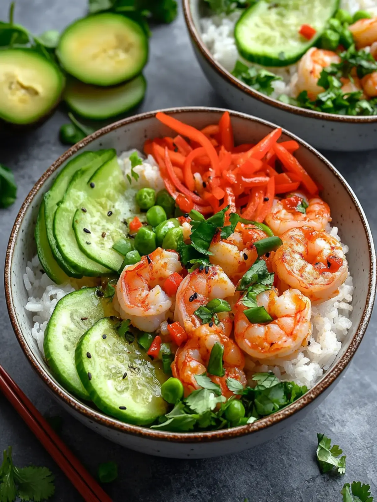 Spicy Shrimp Rice Bowls
