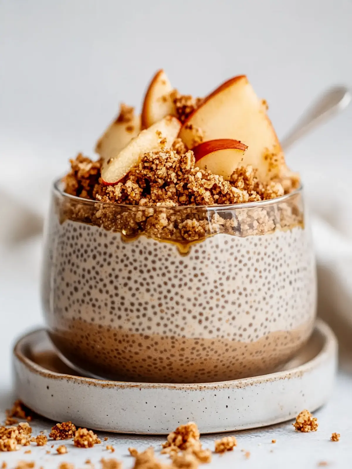 Apple Crumble Chia Pudding for a Cozy Fall Breakfast 2 Apple Crumble Chia Pudding