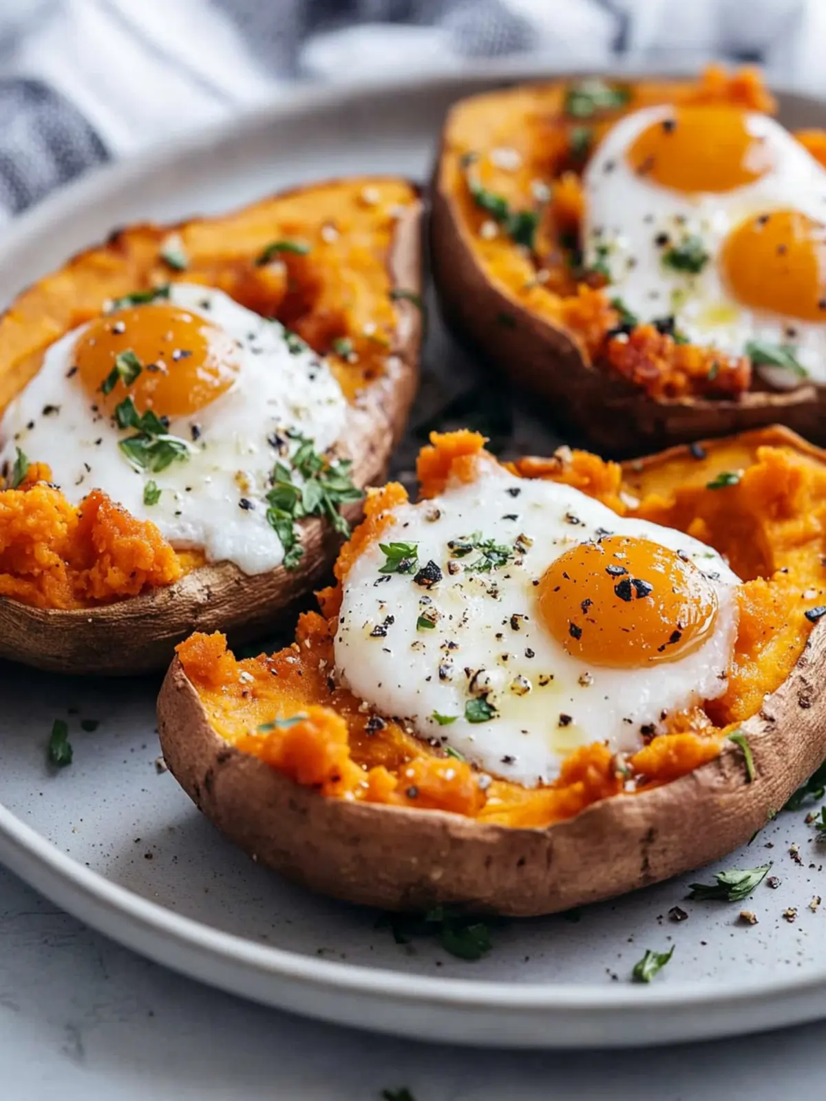 Savory Breakfast Sweet Potato with Bacon and Cheddar Delight 4 Breakfast Sweet Potato