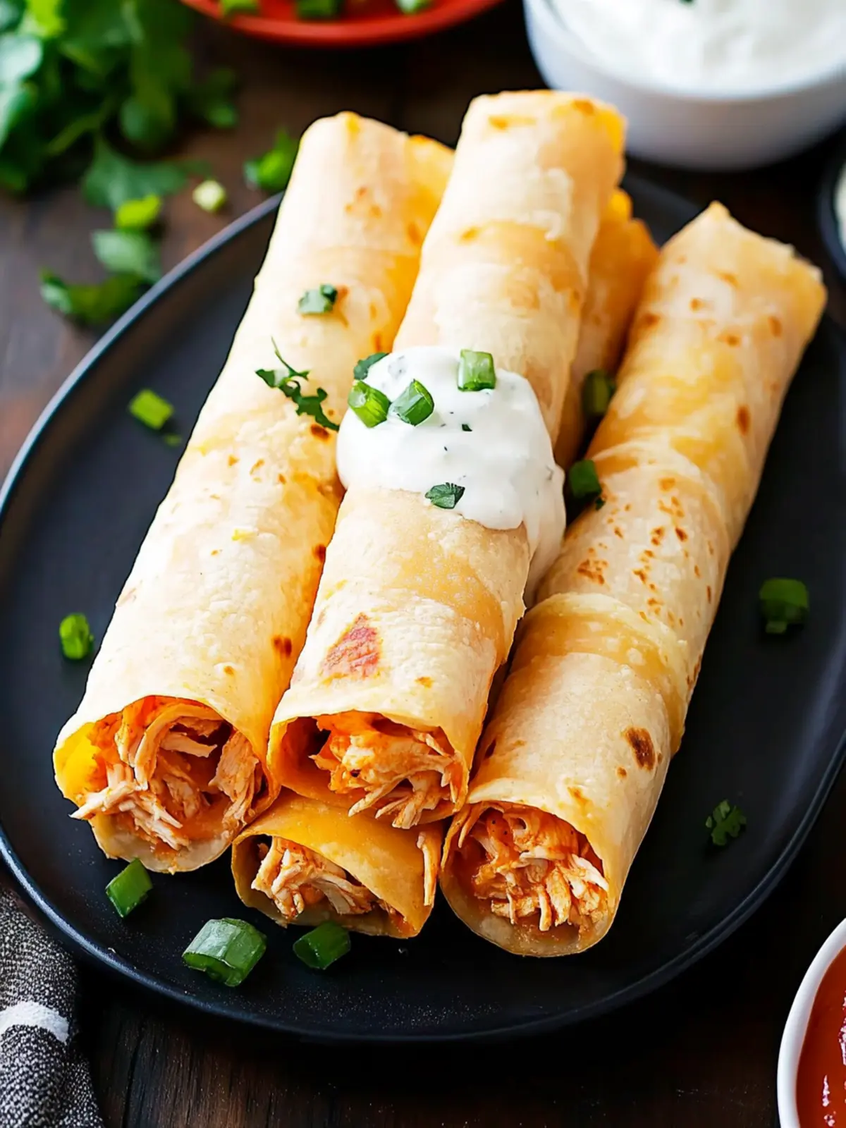 Baked Buffalo Chicken Taquitos: Your New Game Day Favorite 4 Baked Buffalo Chicken Taquitos