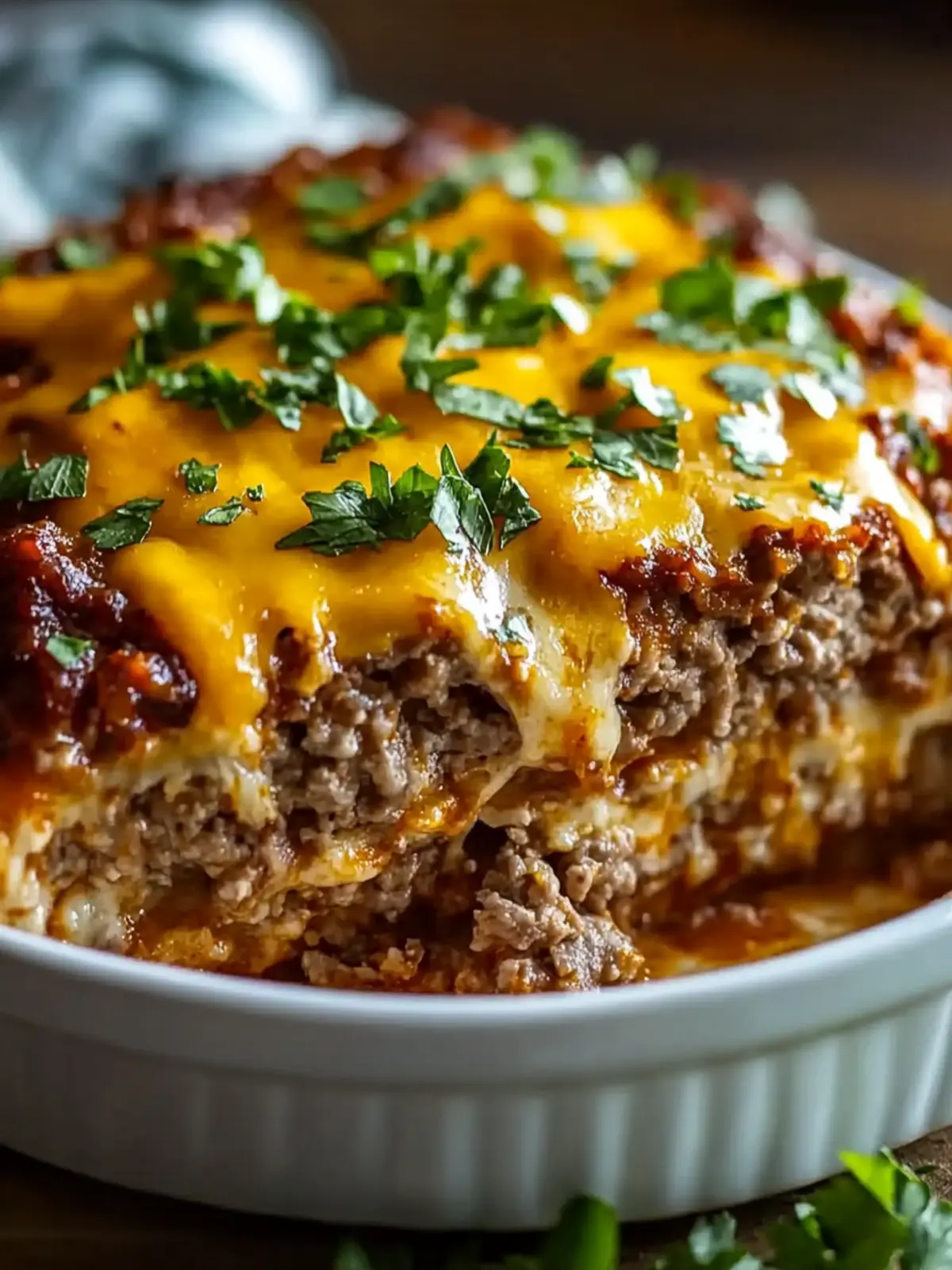 Cheesy Loaded Meatloaf Casserole: Comfort Food Redefined 3 Cheesy Loaded Meatloaf Casserole