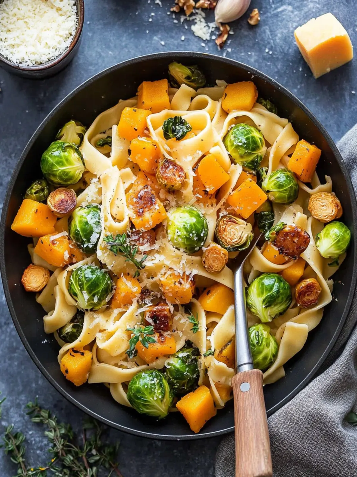 Brussels Sprouts and Butternut Squash Pasta: Cozy Fall Flavor 3 Brussels Sprouts and Butternut Squash Pasta