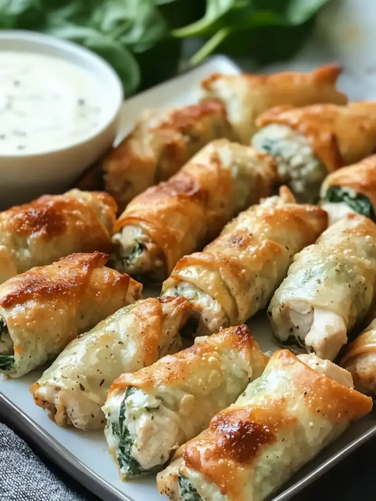 Greek Chicken and Spinach Rolls